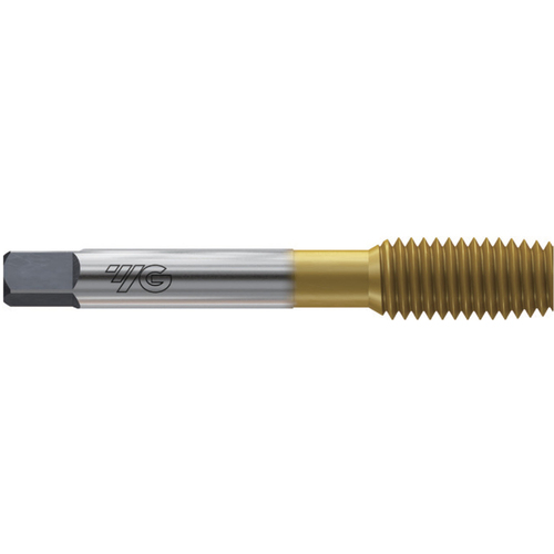 ‎Forming Tap; 1/4″ - 28 ; 2-1/2″ OAL × 1.86″ LU × 0.255″ Shank Dia. ; HSS-E ; TIN ; H6 ; Series Z7